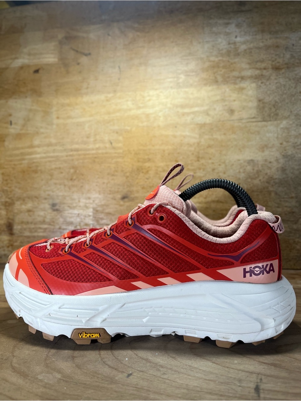 Hoka One One Mafate Three2 Womens Size 8 Trail Running Shoes Sneakers Tomato - Picture 4 of 12